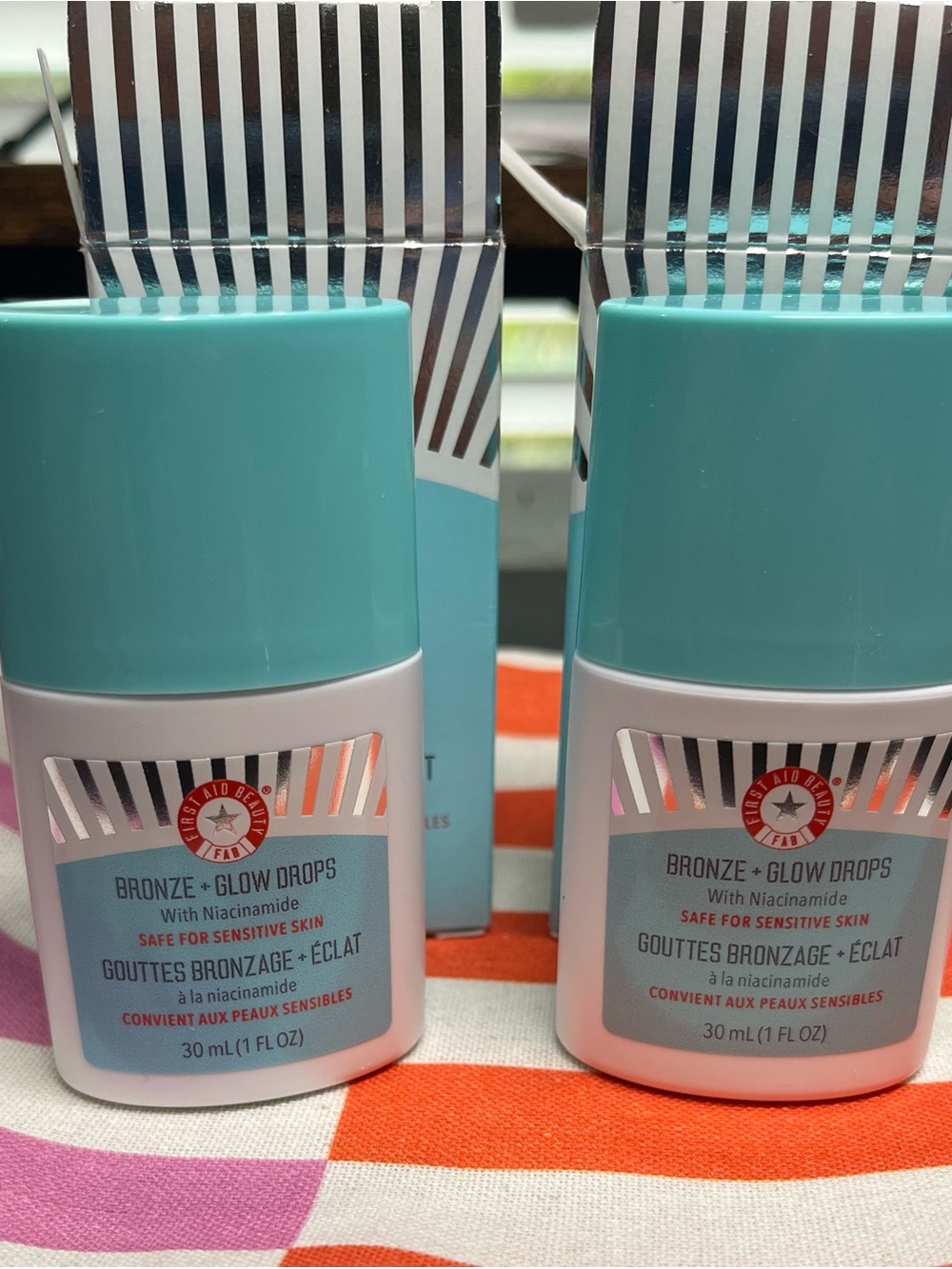 2 First Aid Beauty Bronze + Glow Drops - 1 oz each.